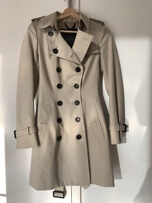 Authentic Burberry Womens Beige Stone Trench Coat  Size IT 38 - Image 1 of 4