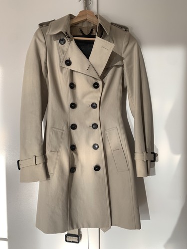 Autentico trench da donna beige Burberry taglia IT 38