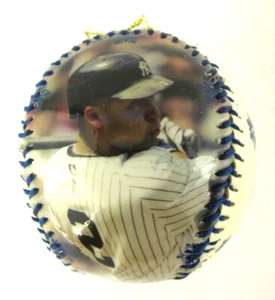 Derek Jeter MLB Player Baseball Ornament Forever Collectibles NWT Image Logo - Picture 1 of 6