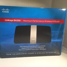 Cisco Linksys E4200 450Mbps 4-Port Dual-Band Wireless N Router w/ Adapter
