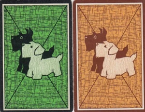 DOGS - set of 2 - single vintage playing cards - Picture 1 of 1