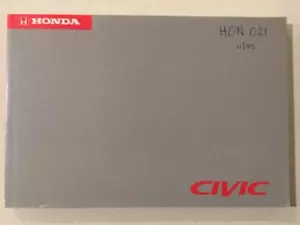 Honda Civic 3D Car Owners Manual Handbook 1995 #00X32-S03-7000 - Picture 1 of 4