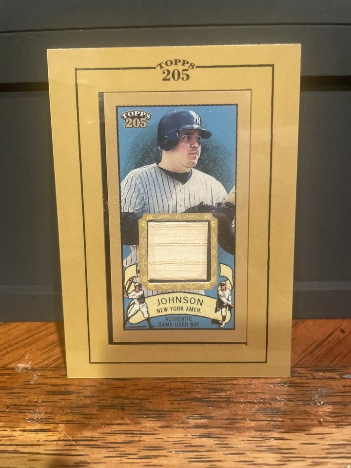 2003 Topps 205 Framed Relics Nick Johnson #TR-NJ Game Used Bat Yankees 4009 - Image 1 of 2