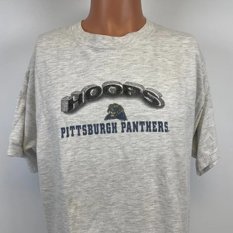 Pittsburgh Panthers Basketball Hoops T Shirt Vtg 90s NCAA College Size L Cover
