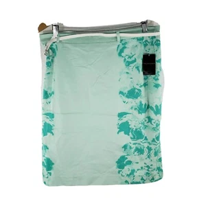 Nue Options Damen Rock Größe 12 Gerade Bleistift Türkis Blau Blumenmuster Gürtel Neu - Bild 1 von 6