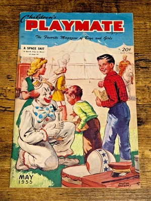 Vintage Children’s PLAYMATE Magazine May 1955 Mid Century Circus Clown  - Image 1 of 4