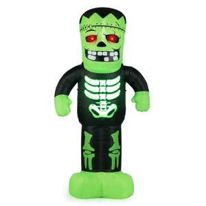 8.4 Ft Tall Halloween Inflatable Decoration LED-lit Inflatable Green Zombie - Picture 1 of 9