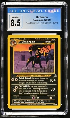 2001 Pokemon Neo Discovery 32/75 Umbreon 1st Edition CGC 8.5 - Image 1 of 2