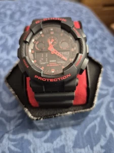 G-Shock GA-100BNR-1AER "Ignite Red" (Black / Red) - Picture 1 of 4