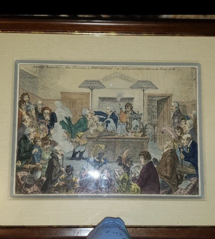 Grabado grabado a mano de James Gillray 1802 Foto 1 de 4