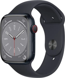Apple Watch Series 8 GPS + LTE 45MM Midnight Aluminum Case Midnight Sport Band - Picture 1 of 3