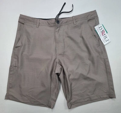 NEW Da Hui Shorts Mens 38  Quick Dry Hybrid Collection Board Shorts Beige - Image 1 of 4