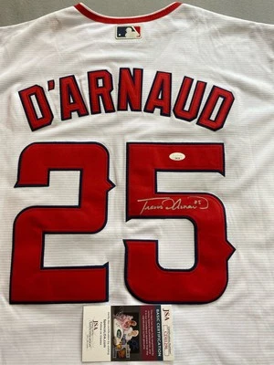 LOS ANGELES ANGELS- TRAVIS D'ARNAUD AUTOGRAPH #25 NIKE JERSEY JSA CD81296 - Image 1 of 4