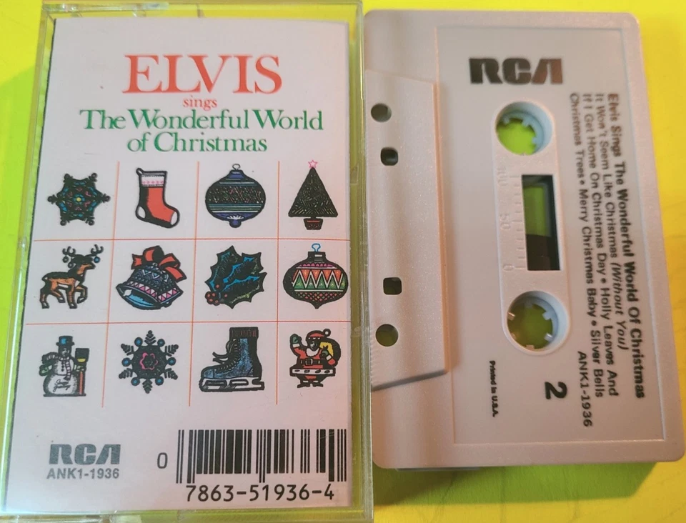 ELVIS PRESLEY ~ The Wonderful World Of Christmas ~ Cassette Tape Canada Tested - Image 1 of 1