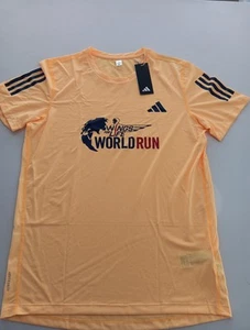 Adidas Shirt Mens Small Wings For Life World Run Participant Tee - Picture 1 of 5