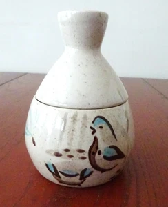 *BOB WHITE SUGAR BOWL & LID HAND PAINTED RED WING-B-R - Picture 1 of 21