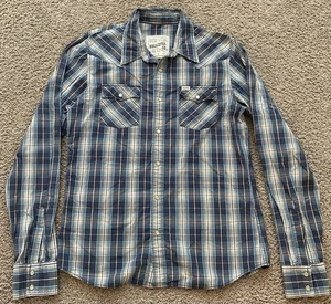 Camisa vintage Hollister para hombre perla abotonada talla grande a cuadros Y2K - Imagen 1 de 5