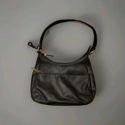 Giani Bernini Black Leather Shoulder Bag Handbag Purse B67 - Image 1 of 4