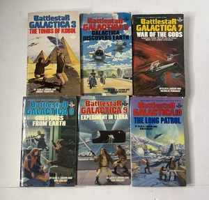 Vintage Battlestar Galactica Glen A. Larson Paperback Novel Lot of 6 Sci fi Book - Picture 1 of 9