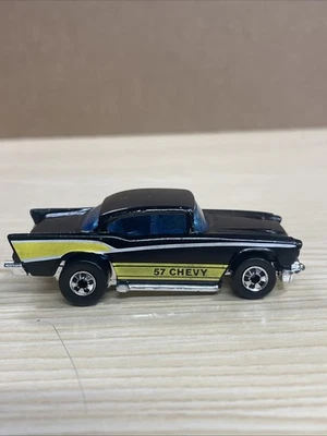 Chevy Bel Air 57 Hot Wheels 1976 vintage negro con paredes negras. BONITO SIN CAJA Foto 1 de 4