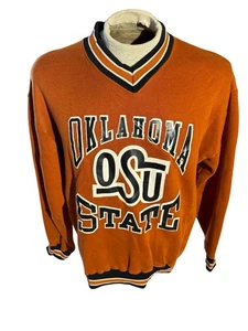 Sudadera De Colección Años 70 Russell Athletic OSU Oklahoma State Cuello en V Naranja L Dorado - Imagen 1 de 8