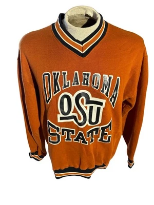 Sudadera De Colección Años 70 Russell Athletic OSU Oklahoma State Cuello en V Naranja L Dorado Foto 1 de 4