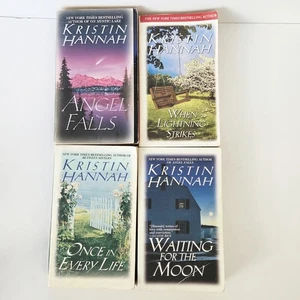 Kristin Hannah Lot 4-Angel Falls Waiting Moon Lightning Strikes Once Lifetime PB - Picture 1 of 4