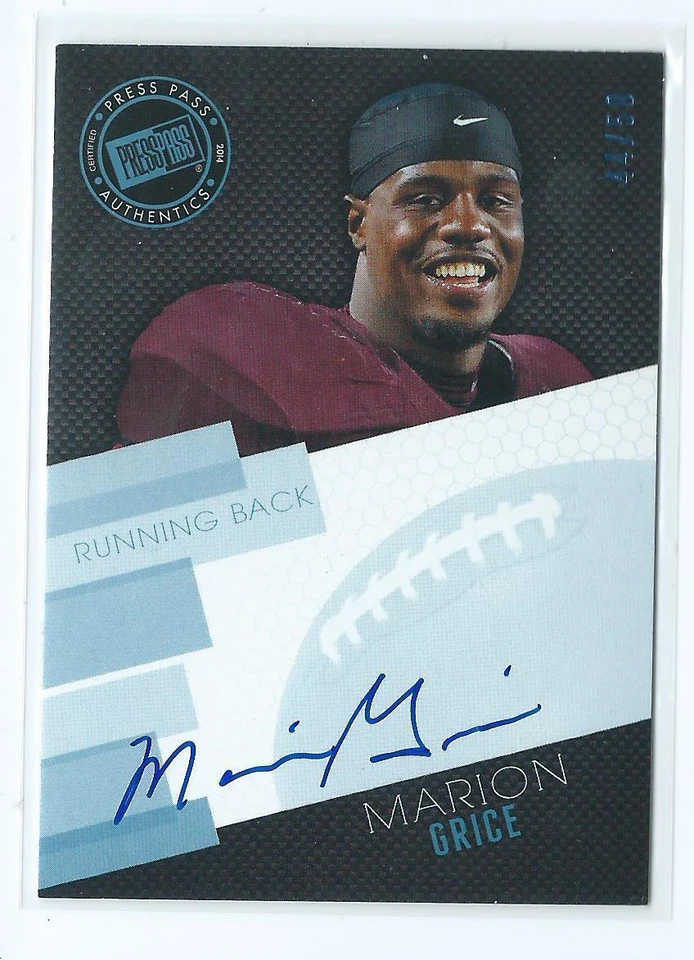 2014 Press Pass Marion Grice BLUE AUTO AUTOGRAPH RC 44/50 - Image 1 of 1