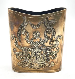 Precioso cofre recipiente caja (parte inferior) latón adornos antiguo - Imagen 1 de 7