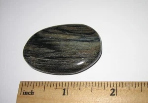 RARE! 0.3" x 1.8" POLISHED FLAT NATURAL 'ISUA STONE' PALM STONE MINERAL 45.2g *1 - Picture 1 of 3