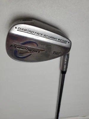 PURESPIN 52* APPROACH A WEDGE DIAMOND FACE SCORING WEDGE STEEL SHAFT MADE IN USA - Image 1 of 4