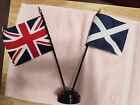 UK / Scotland Pair Mini Flags With Stand