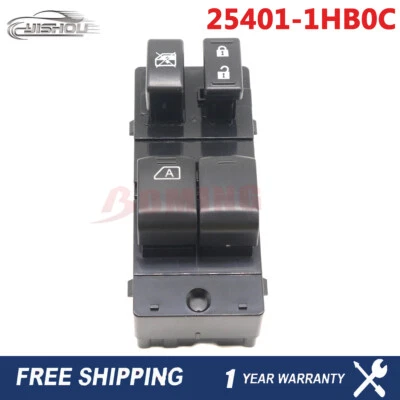 NUEVO interruptor de ventana eléctrica 25401-1HB0C para Nissan Micra Micro 2010-2018 254011HB0C Foto 1 de 4