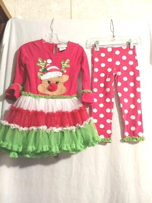 3T Эмили Роуз девочка олень розовый длинным рукавом рубашка и брюки - Изображение 1 из 4