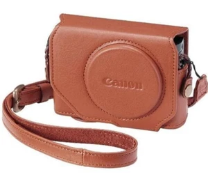 CANON CSC-G9BW Brown Soft Leather Case for PowerShot G9 X Mark II Genuine Japan - Picture 1 of 3
