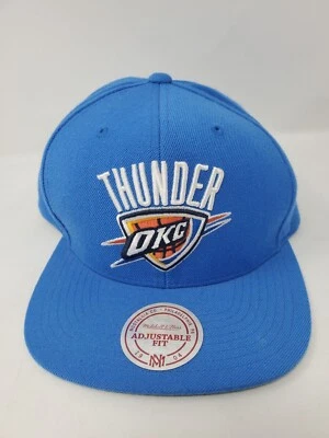 Oklahoma City Thunder Mitchell & Ness Gorra Azul Lana Snapback Nueva Foto 1 de 4