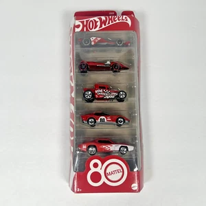 NEW 2025 Hot Wheels 80th Anniversary 5-Pack HW Cars Set 1:64 Mattel Collectible - Picture 1 of 14