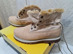 Caterpillar CAT Bruiser Boots fur roll Honey nubuck Wide Width Uk8 Eu41 NEW - Picture 1 of 21