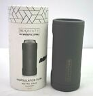 Brumate Hopsulator Slim Insulated Can Cooler Matte Gray 12Oz White Claw Red Bull
