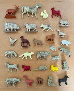Vintage Lot Various Brands Animals Farm Animals Miniature Mini Toy Figures - Picture 1 of 1