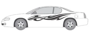 VINYL GRAPHIC #A749 SIDE DECAL AUTO SUV  VEHICLE CROSS OVER SWOOSH TRUCK SUV  - Bild 1 von 3