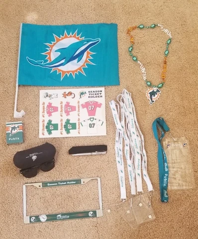 Miami Dolphins Car Flag Lanyards Beads Cards Sunglasses Pen License plate Frame Cover