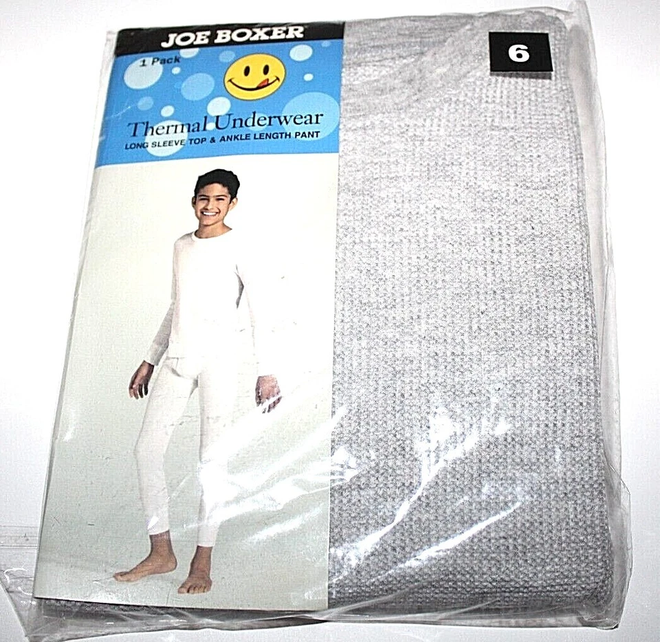 Camisa y pantalón ropa interior térmica Joe Boxer para niños blanco, negro o gris - Elige la talla Foto 1 de 1