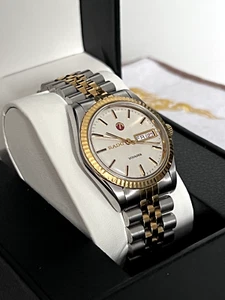 Rado Voyager 636.4002.4 Day Date Steel Gold Rare Automatic 1980s Vintage Watch - Picture 1 of 18