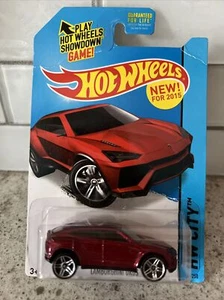 2015 Hot Wheels VHTF Red LAMBORGHINI URUS HW CITY 23/250 Fast Ship! - Picture 1 of 5