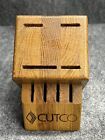 Vintage Cutco 8 Slot Knife Block, Honey  Oak