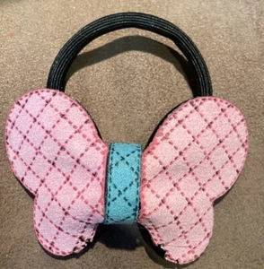 PINK BUTTERFLY HAIR TIE 3” - Picture 1 of 2