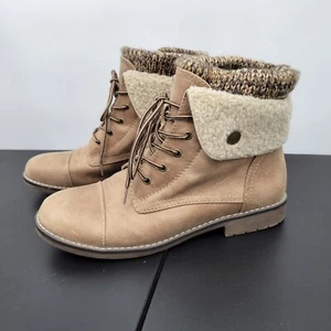 Cliffs By White Mountain Womens 10M Duena Bootie Hiker Boots Tan Beige Lace Up - Picture 1 of 14