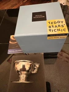 Teddy Bears' Picnic Egg Cup / Holder - Royal Selangor - Pewter - Christening - Picture 1 of 9
