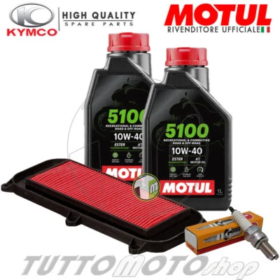 Tagliando KYMCO XCiting 300 i 2008 2009 2010 Olio Motul + Filtro Aria + Candela - Immagine 1 di 4
